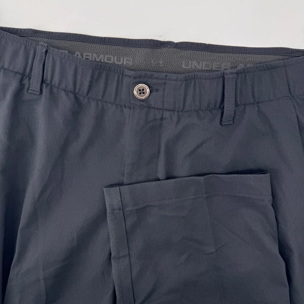 Under Armour Showdown Pant Men 36x32 Black Tapered Leg Golf Trousers 1309547
